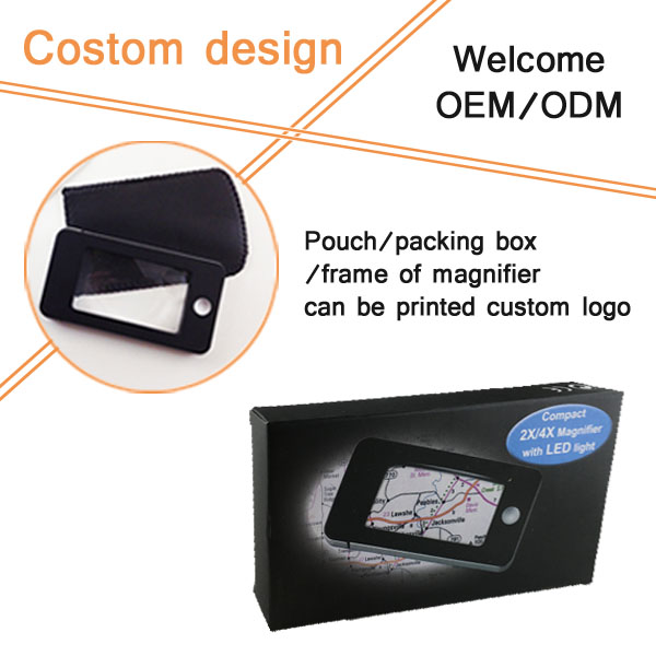 iPhone Shaped Pocket Magnifying glass with 4 LED Light Magnifying